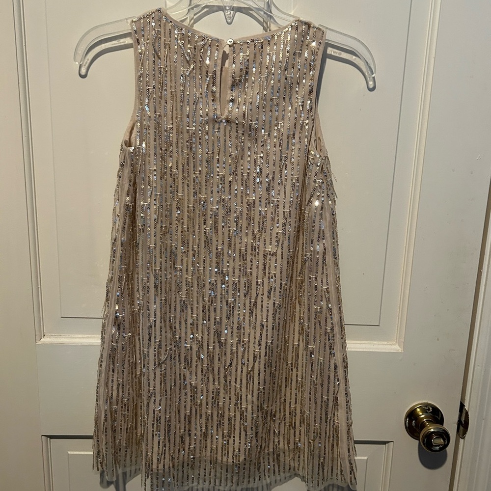 H&M Gold Sequence Blouse - -Sleeveless Size 8 - Picture 4 of 5